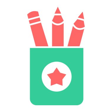 Kalem. Web simgesi basit illüstrasyon