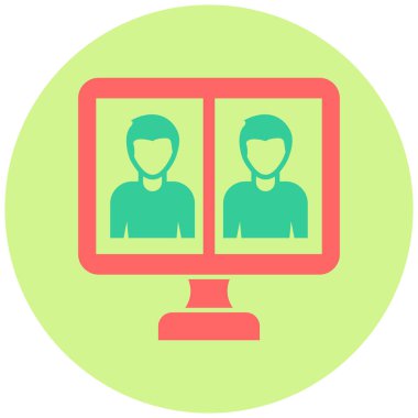 Toplantı. Web simgesi basit illüstrasyon