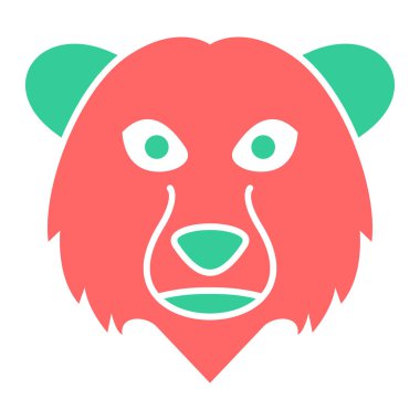 şirin ayı yüzü, vektör illüstrasyonu