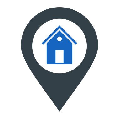 ev konumu ikon vektör illüstrasyonu