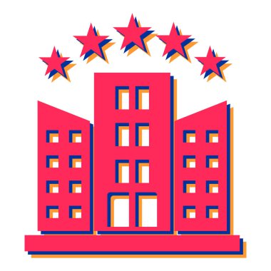 Otel simgesinin vektör illüstrasyonu