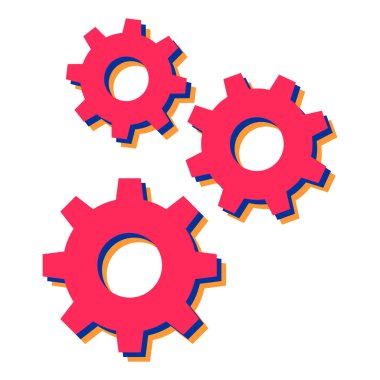 Bir grup dişlinin vektör çizimi