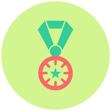 Madalya. Web simgesi basit illüstrasyon