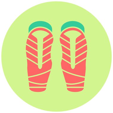 Parmak arası terlikler. Basit resimleme