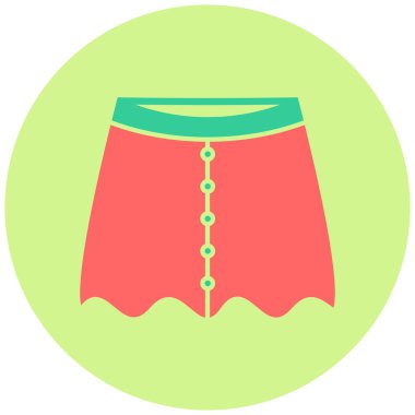 Etek modern simgesinin vektör illüstrasyonu 