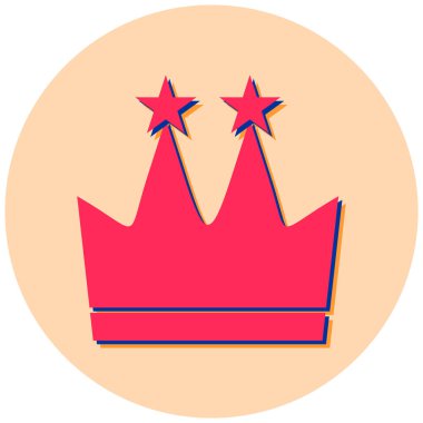 Taç. Web simgesi basit illüstrasyon