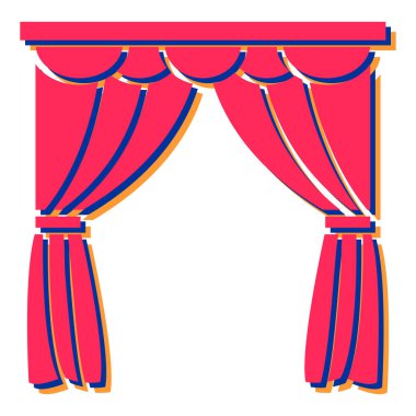 perde tasarımı, vektör illüstrasyon eps10 grafiği