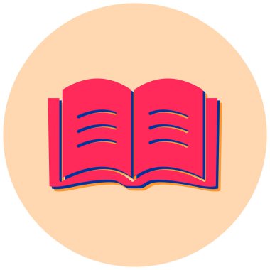 Kitap. Web simgesi basit illüstrasyon