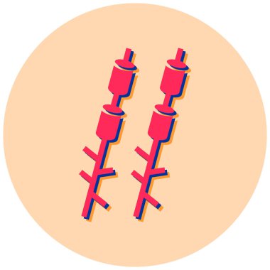 Barbekü. Web simgesi basit illüstrasyon