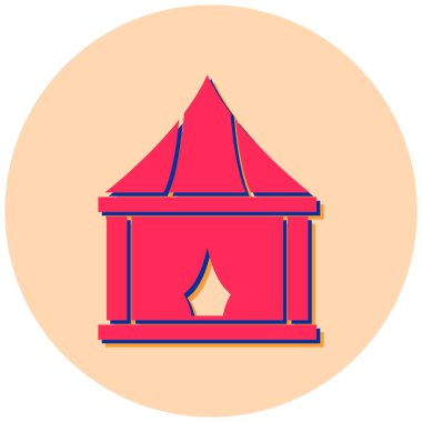 Çadır. Web simgesi basit illüstrasyon