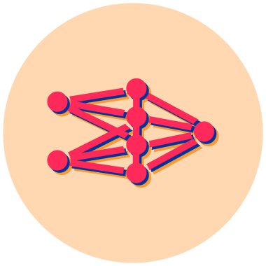 mercan ve buz grafiğinin düz simge tasarımı