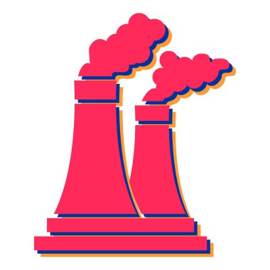 Fabrika baca simgesi vektör illüstrasyon grafik tasarımı