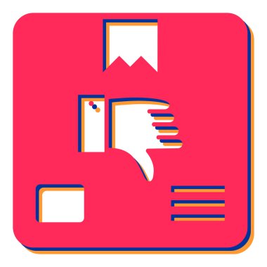 Beyaz arkaplanda izole edilmiş kırmızı simgeyle el ele tutuşan bir kağıt.