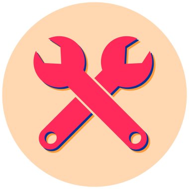 İngiliz anahtarı. Web simgesi basit tasarım