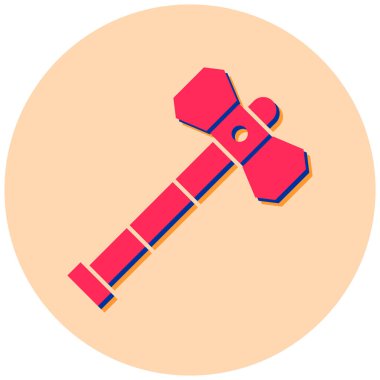 Çekiç. Web simgesi basit illüstrasyon