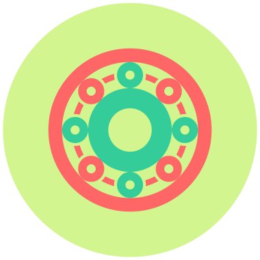 Top Bearing düz simgesi, vektör illüstrasyonu