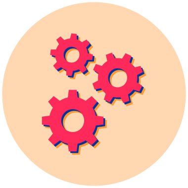 Dişliler. Web simgesi basit illüstrasyon