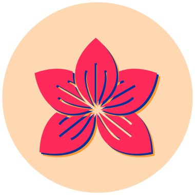 Çiçek. Web simgesi basit illüstrasyon