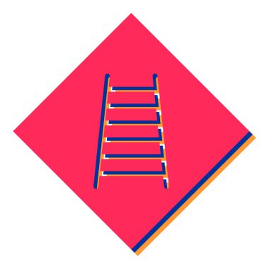 Merdiven ikonu. Düz dizayn. vektör illüstrasyonu.