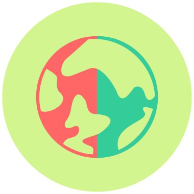 Küre. Web simgesi basit illüstrasyon