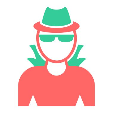 avatar. Web simgesi basit illüstrasyon