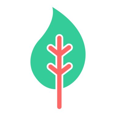 Yaprak. Web simgesi basit illüstrasyon