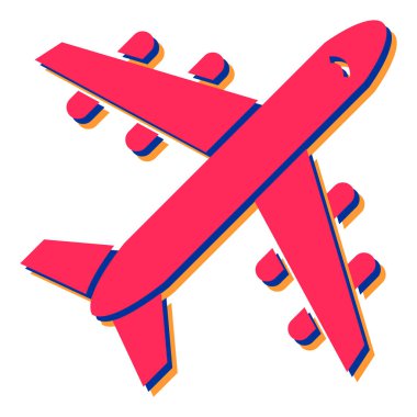 uçak ikonu vektör illüstrasyonu