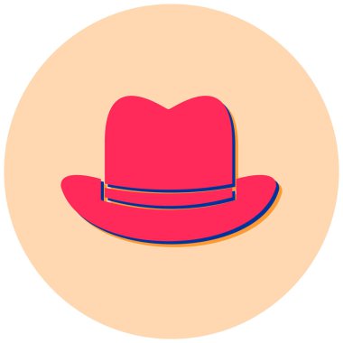 Şapka. Web simgesi basit illüstrasyon