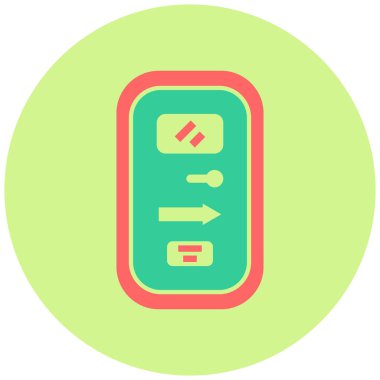 Acil çıkış kapısı. Web simgesi basit illüstrasyon