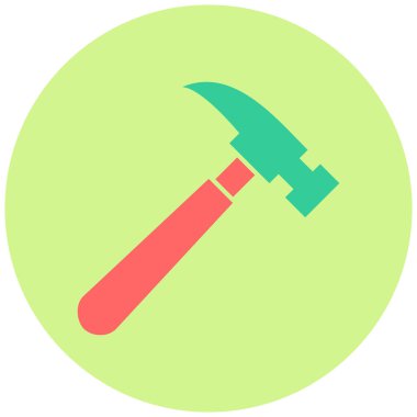 Çekiç. Web simgesi basit illüstrasyon