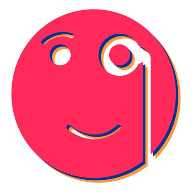 Mutlu yüz simgesi ikon vektör illüstrasyon tasarımı