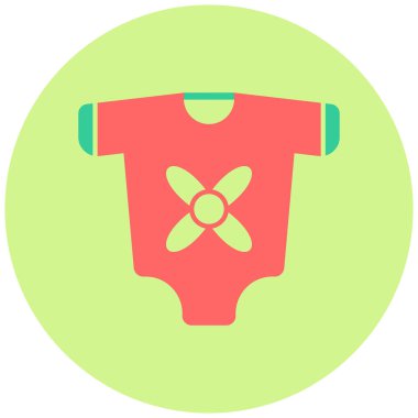 Modern Bebek Giysileri ikonunun vektör çizimi 