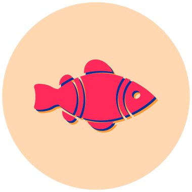 Balık. Web simgesi basit illüstrasyon