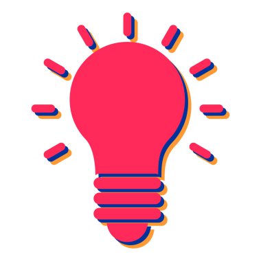 Ampul simgesinin vektör illüstrasyonu