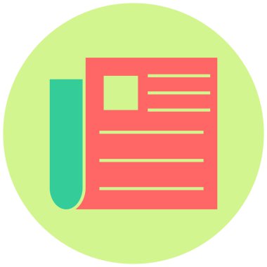 Gazete simgesi basit illüstrasyon