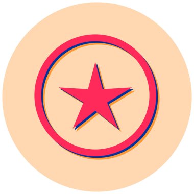 Yıldız. Web simgesi basit illüstrasyon