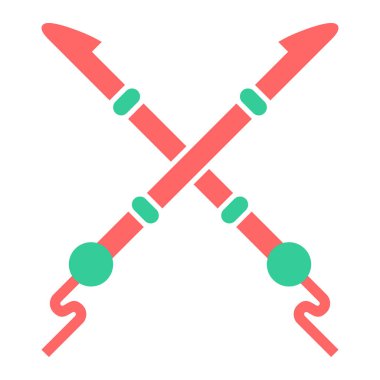 Kılıçlar. Web simgesi basit illüstrasyon