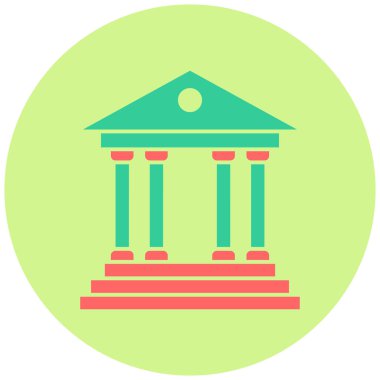 Banka modern simgesinin vektör illüstrasyonu 