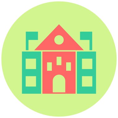 Elçilik binası. Web simgesi basit illüstrasyon