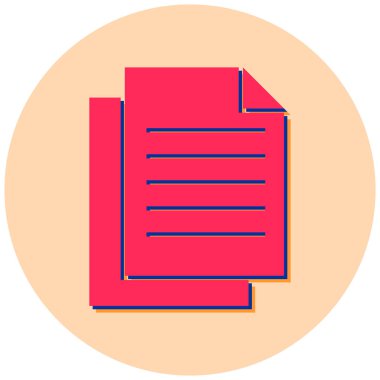 Belge. Web simgesi basit illüstrasyon