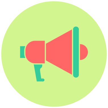 Megafon. Web simgesi basit illüstrasyon