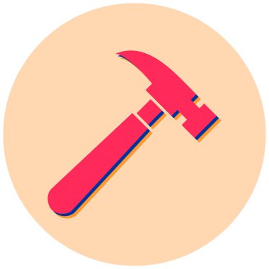 Çekiç. Web simgesi basit illüstrasyon