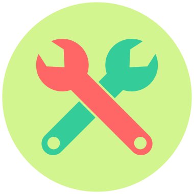 İngiliz anahtarı. Web simgesi basit illüstrasyon