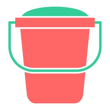 Kova. Web simgesi basit illüstrasyon