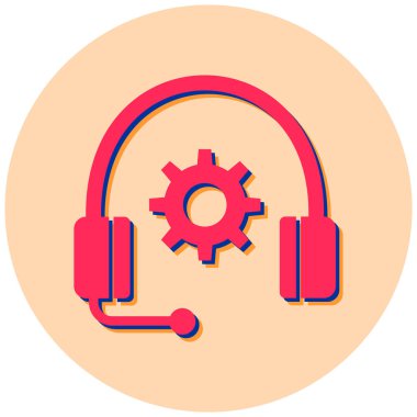 Destek. Web simgesi basit tasarım