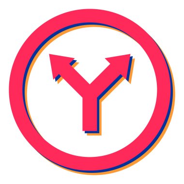 yol işareti web simgesi basit tasarım illüstrasyonu