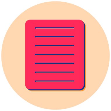 belge düz vektör simgesi