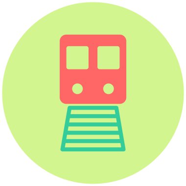 Metro simgesi vektör illüstrasyonu