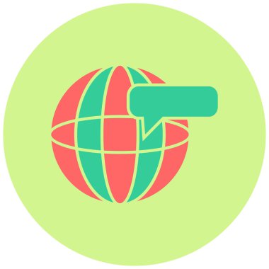 Küre. Web simgesi basit illüstrasyon