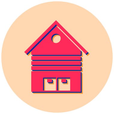 Ev. Web simgesi basit illüstrasyon